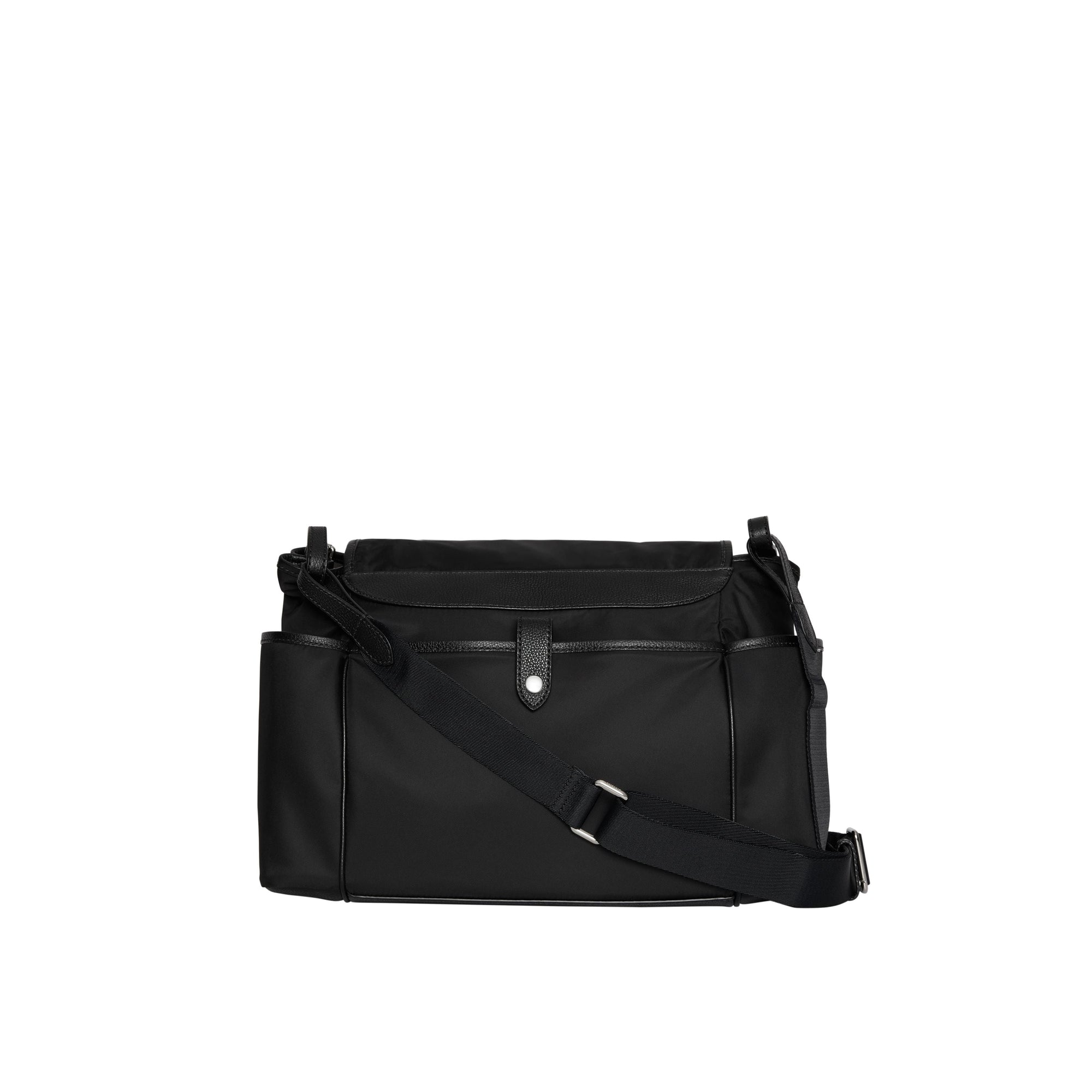 BLACK Sac à langer porté à l'épaule avec détails en cuir