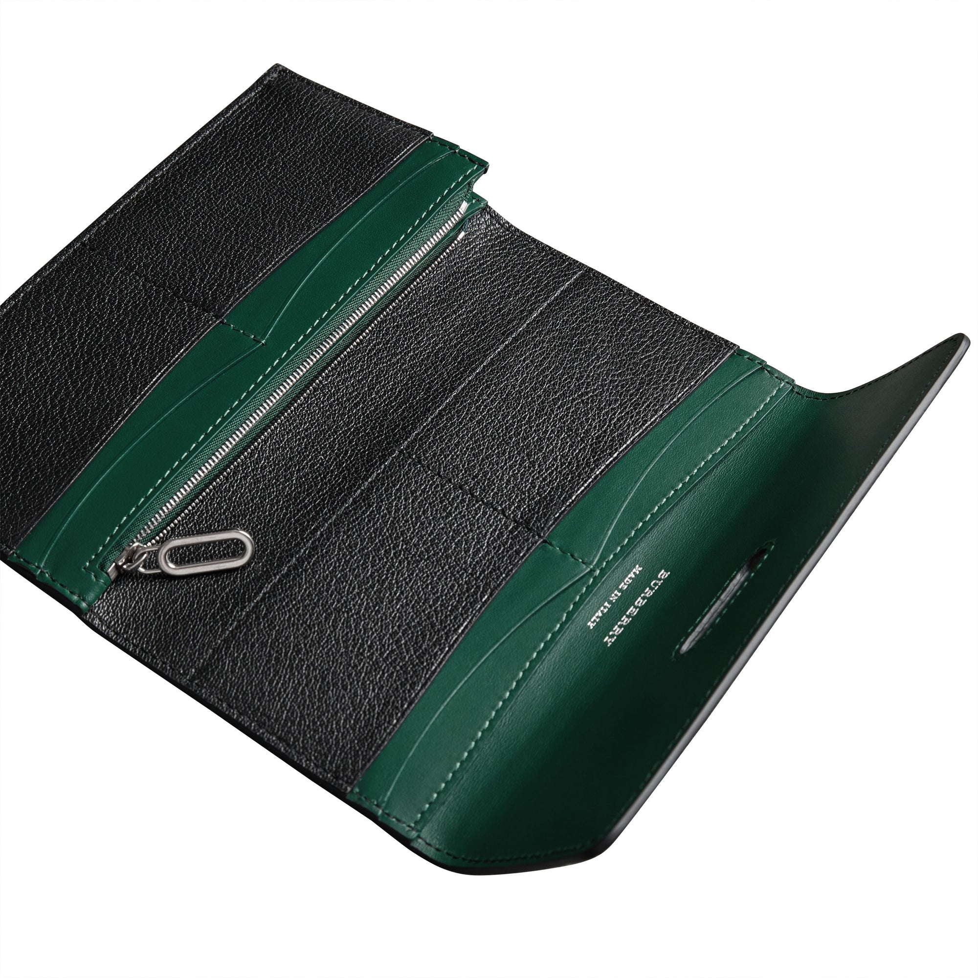 BLACK 2 Portefeuille continental en cuir grainé avec boucle en D