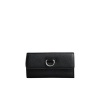 BLACK 2 Portefeuille continental en cuir grainé avec boucle en D