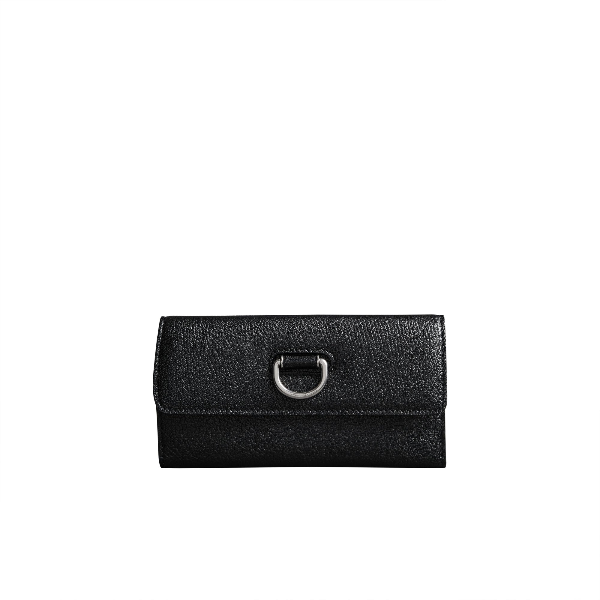 BLACK 2 Portefeuille continental en cuir grainé avec boucle en D