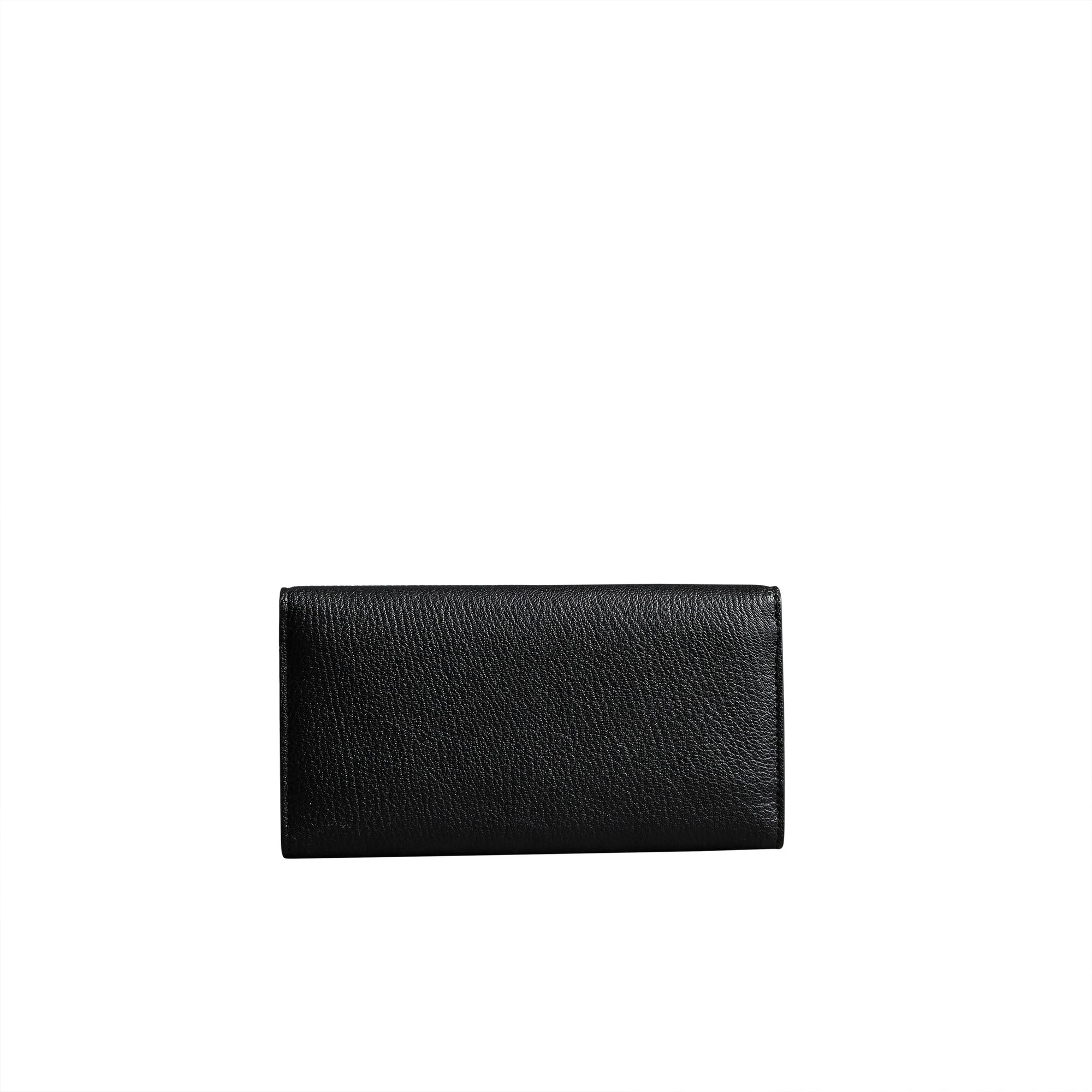 BLACK 2 Portefeuille continental en cuir grainé avec boucle en D