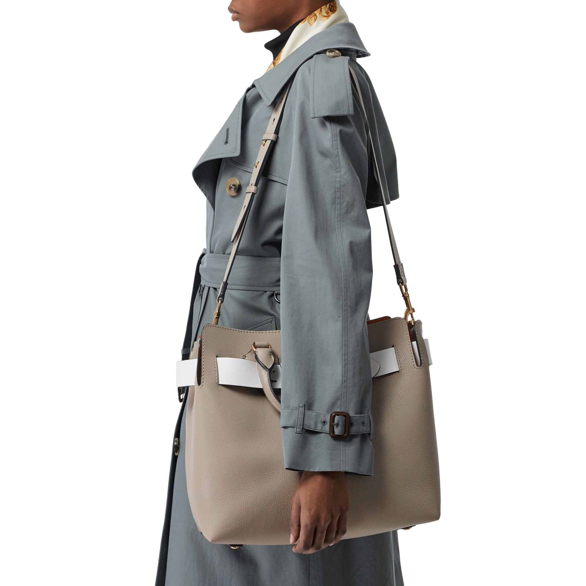 Sac The Belt moyen en cuir - Gris Minéral