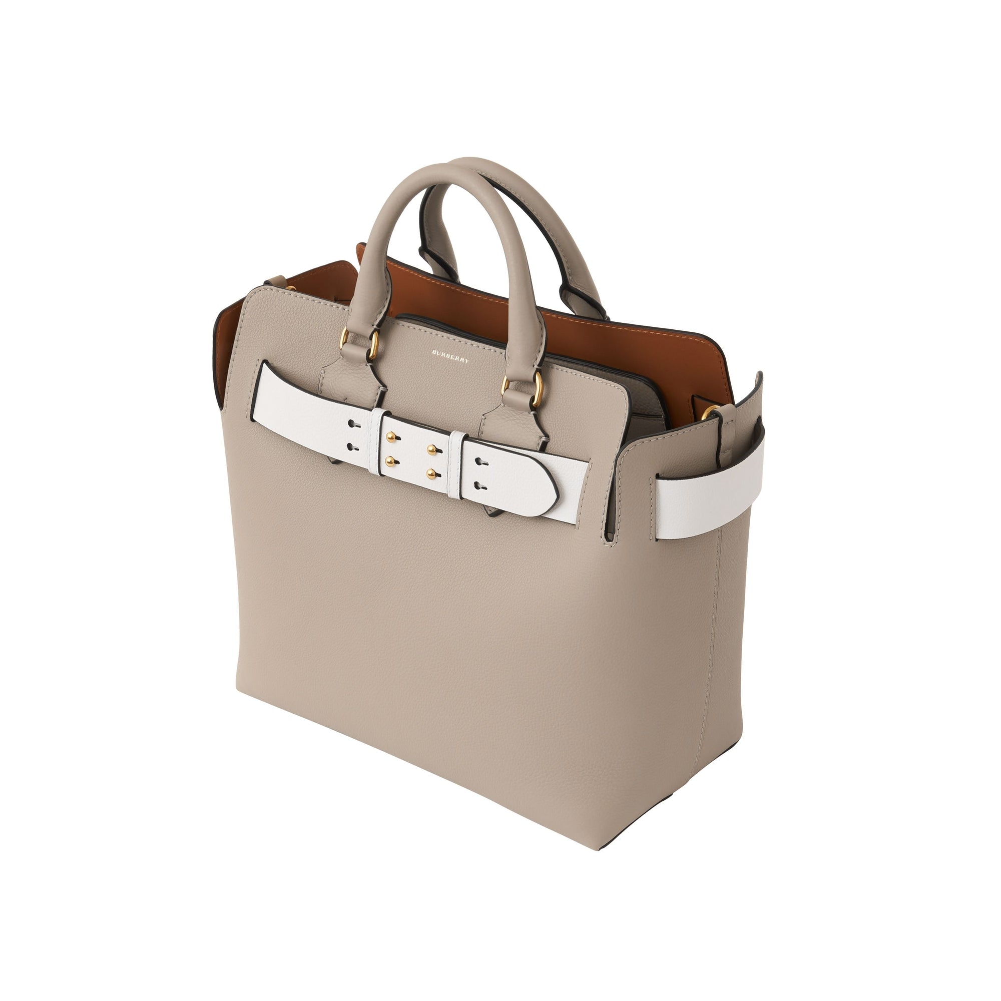 Sac the belt moyen en cuir - Gris minéral