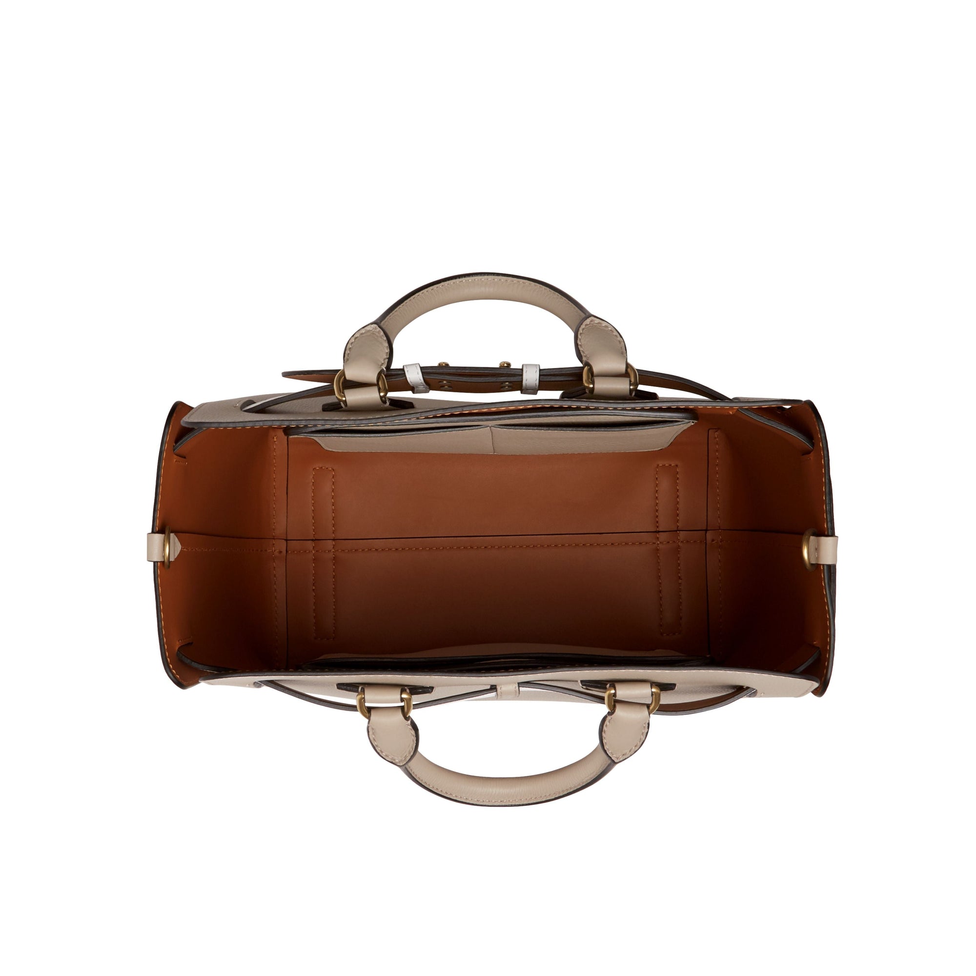 Sac the belt moyen en cuir - Gris minéral