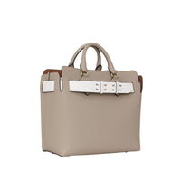 Sac the belt moyen en cuir - Gris minéral