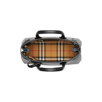 BLACK Petit sac The Banner en cuir avec Vintage check
