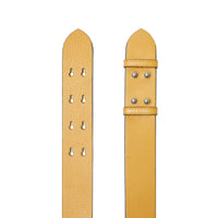 Ceinture en cuir grainé pour petit sac the belt - Jaune bleuet
