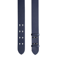 Ceinture du sac the belt moyen en cuir grainé - Bleu régence