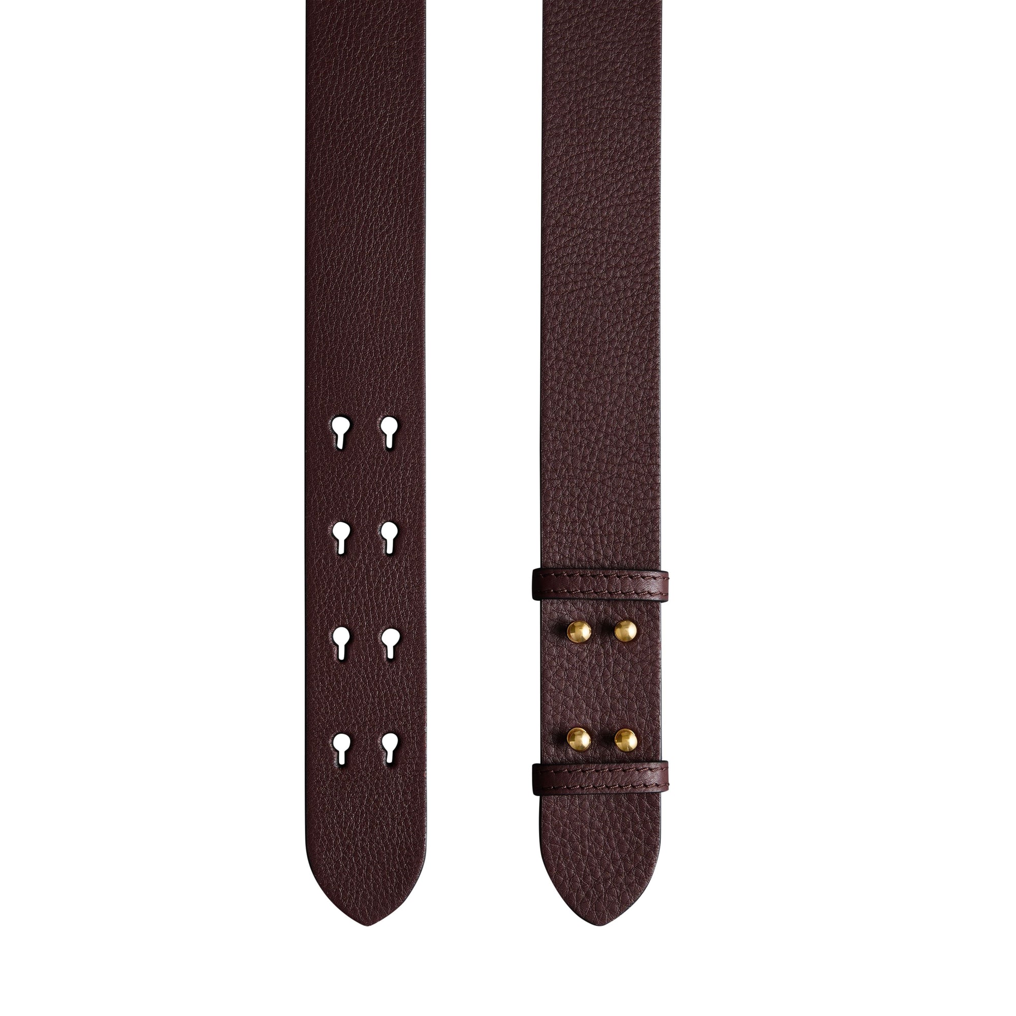 Ceinture du sac the belt moyen en cuir grainé - Bordeaux intense