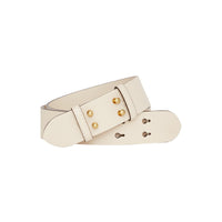 Ceinture en cuir grainé pour petit sac the belt - Calcaire
