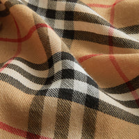 Écharpe légère en cachemire à motif Vintage check - Jaune Antique