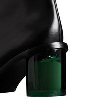 BLACK Bottines à talon bottier en cuir bicolore