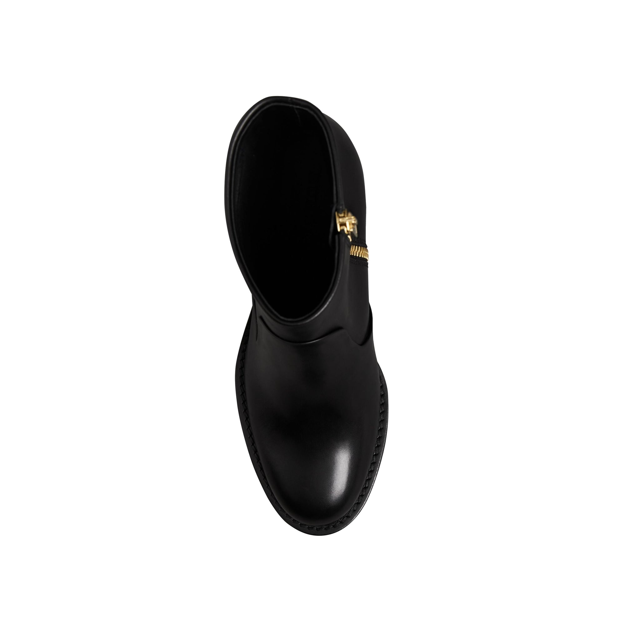 BLACK Bottines à talon bottier en cuir bicolore