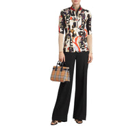 BLACK Petit sac The Banner en tissu Vintage check et cuir
