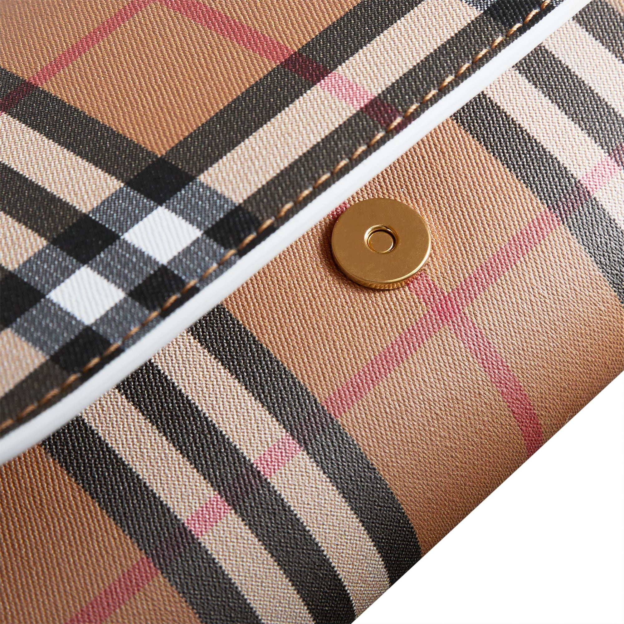 CHALK WHITE Portefeuille en cuir à motif Vintage check avec sangle amovible