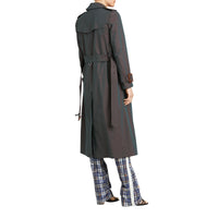 DARK ANTIQUE GREEN Trench en gabardine tropicale