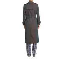 DARK ANTIQUE GREEN Trench en gabardine tropicale