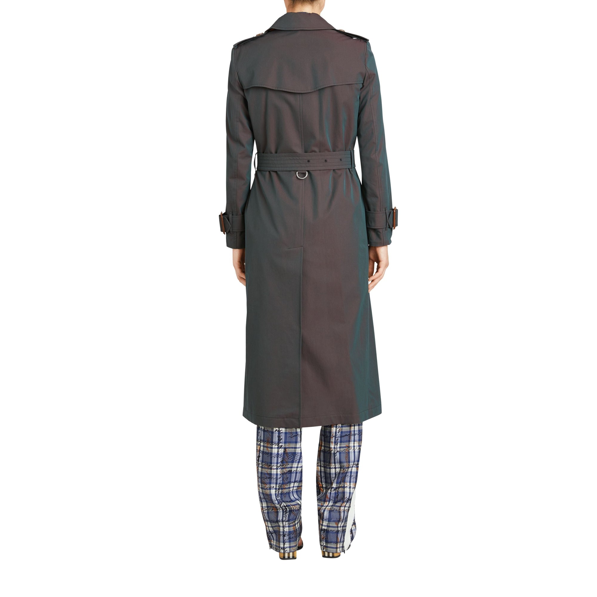 DARK ANTIQUE GREEN Trench en gabardine tropicale