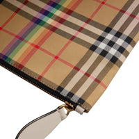 NATURAL Pochette moyenne à motif Rainbow Vintage check