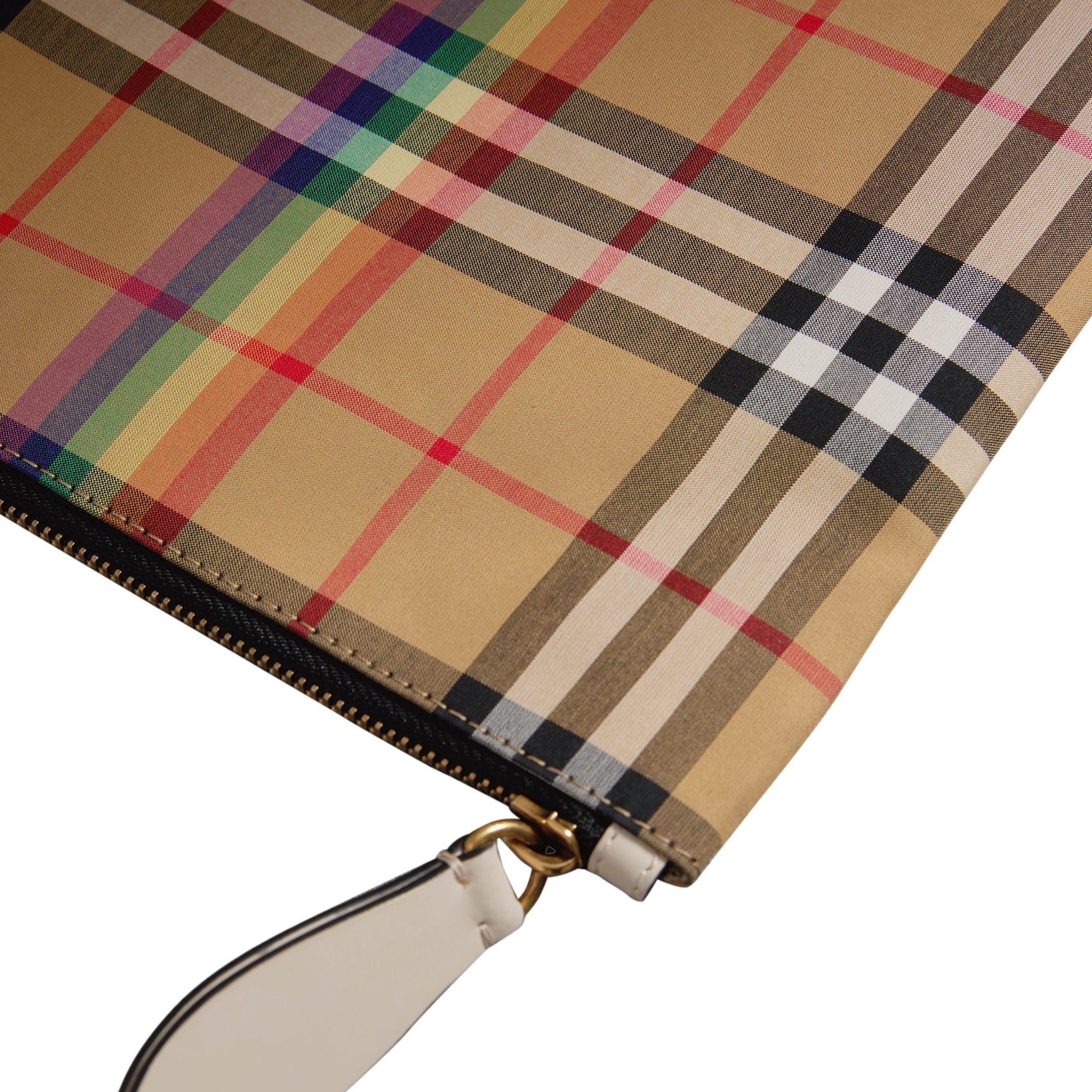 NATURAL Pochette moyenne à motif Rainbow Vintage check