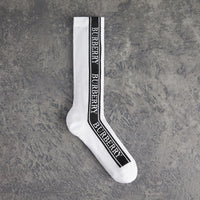 WHITE Chaussettes en maille technique avec logo