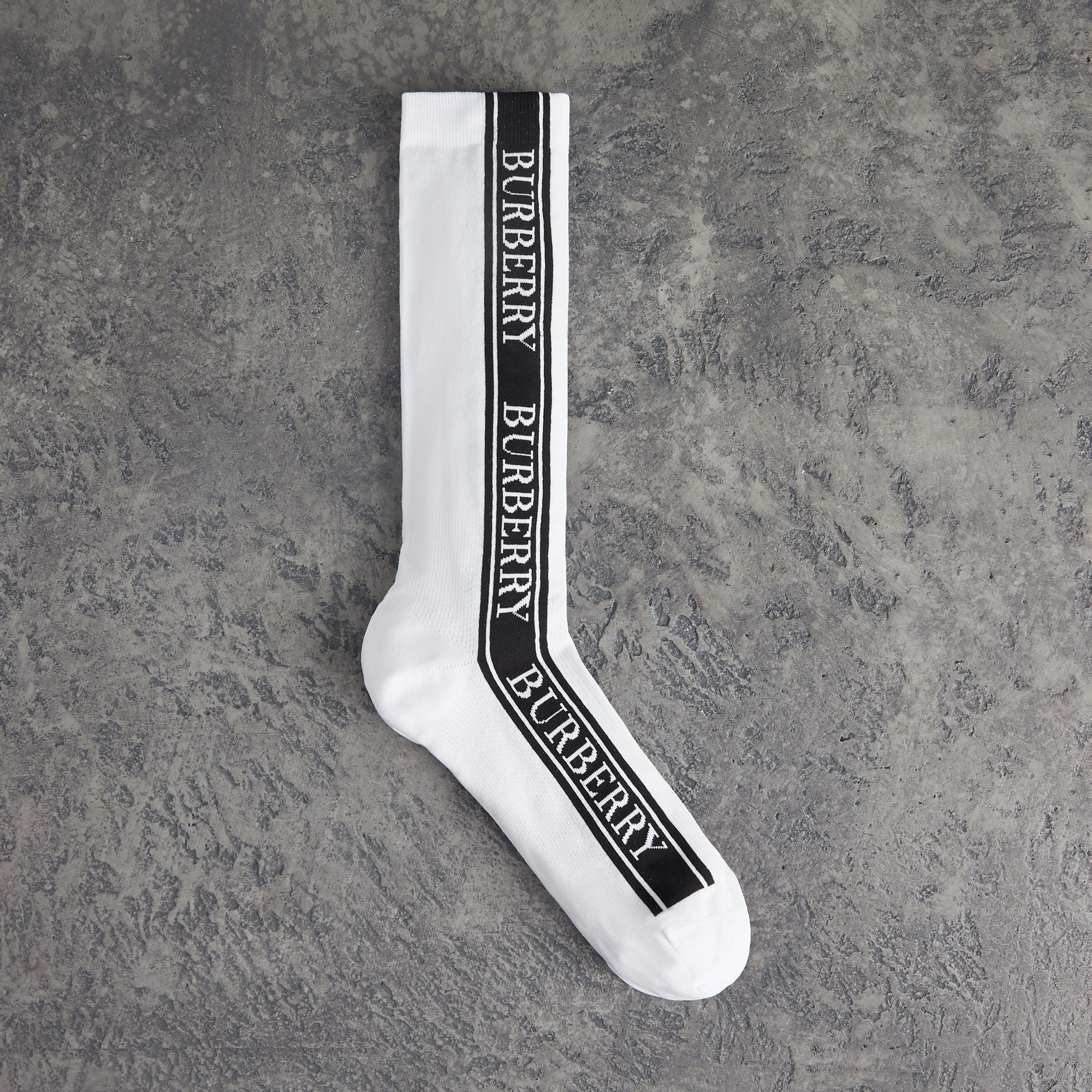 WHITE Chaussettes en maille technique avec logo