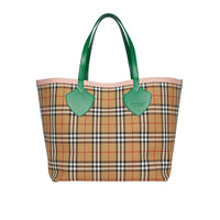 PALM GRN/PINK APRICT Sac tote The Giant réversible à motif Vintage check
