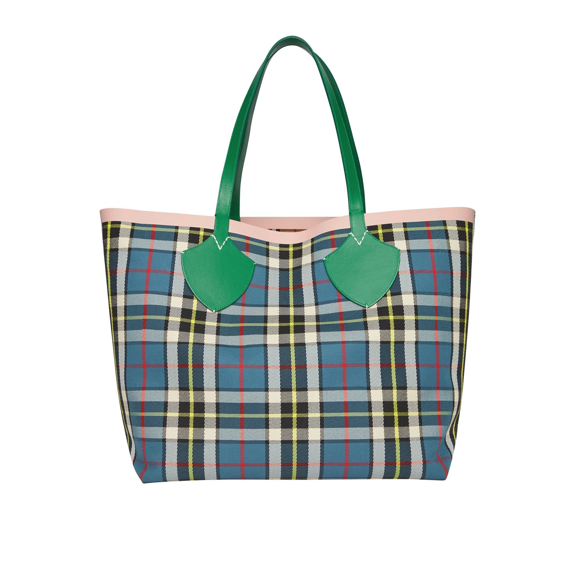 PALM GRN/PINK APRICT Sac tote The Giant réversible à motif Vintage check