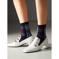 NAVY Socquettes en coton mélangé à motif Vintage check