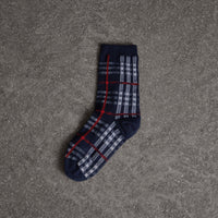 NAVY Socquettes en coton mélangé à motif Vintage check
