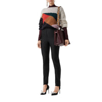 MAHOGANY RED Sac The Banner moyen en cuir avec Vintage check