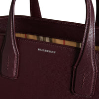 MAHOGANY RED Sac The Banner moyen en cuir avec Vintage check