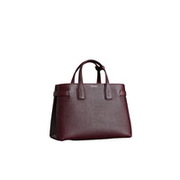 MAHOGANY RED Sac The Banner moyen en cuir avec Vintage check