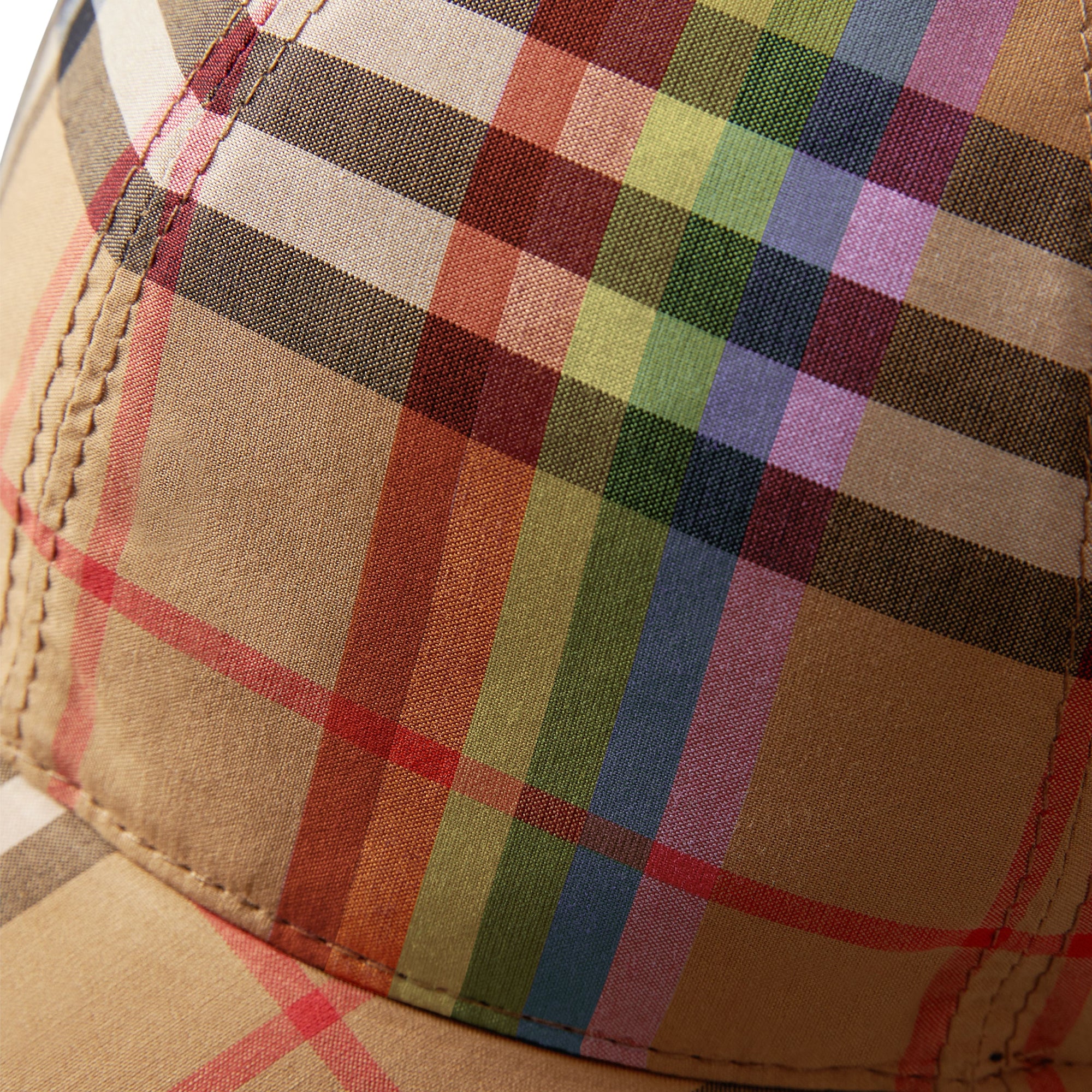 ANTQ YELLOW/RAINBOW Casquette de baseball à motif Rainbow Vintage check