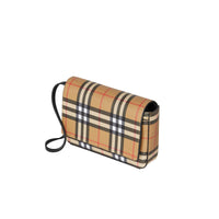 BLACK Petit sac à bandoulière en cuir avec Vintage check