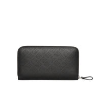 BLACK Portefeuille zippé en cuir perforé