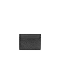 BLACK Porte-cartes en cuir avec logo perforé