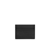 BLACK Porte-cartes en cuir avec logo perforé