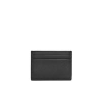 BLACK Porte-cartes en cuir avec logo perforé