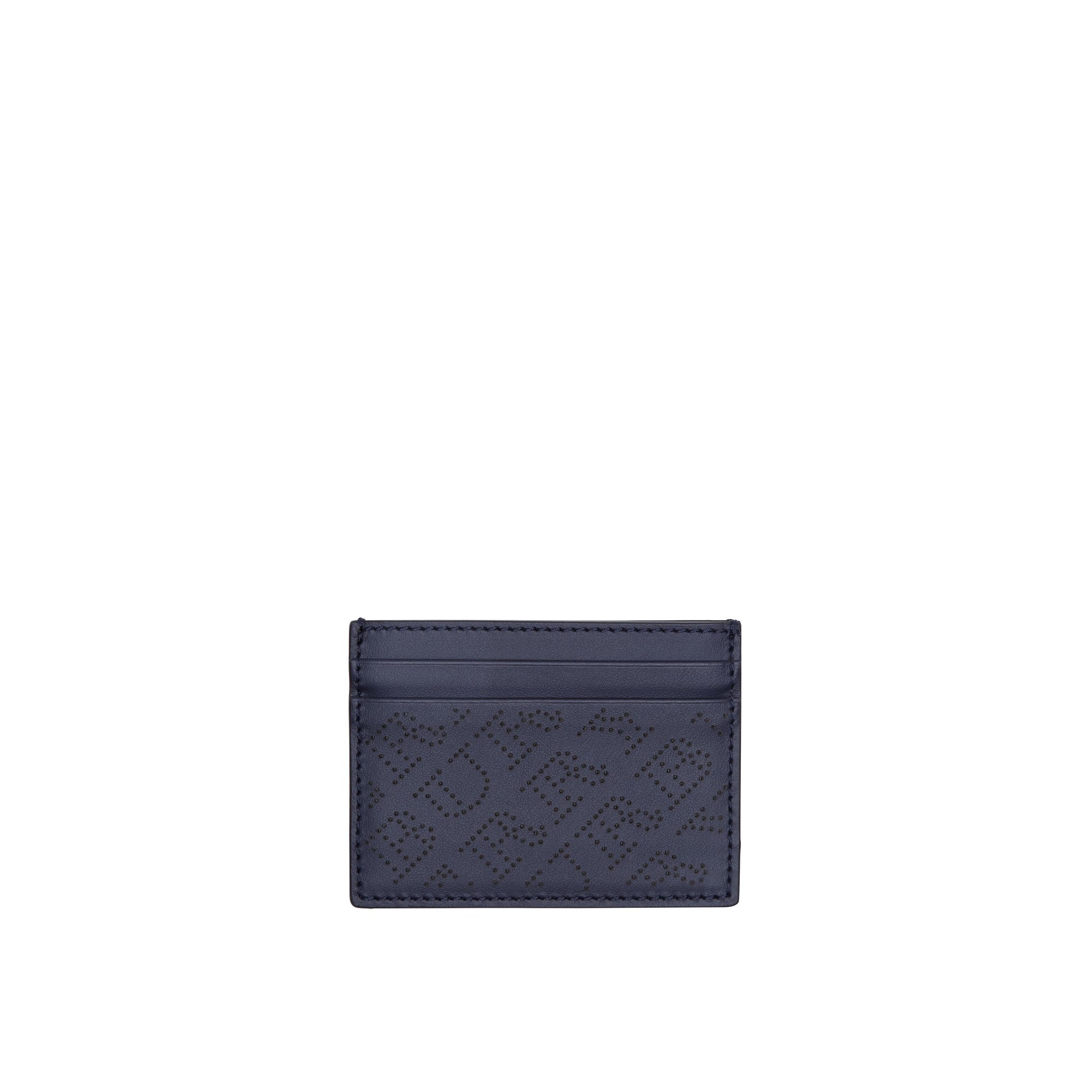 NAVY Porte-cartes en cuir avec logo perforé