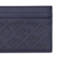 NAVY Porte-cartes en cuir avec logo perforé