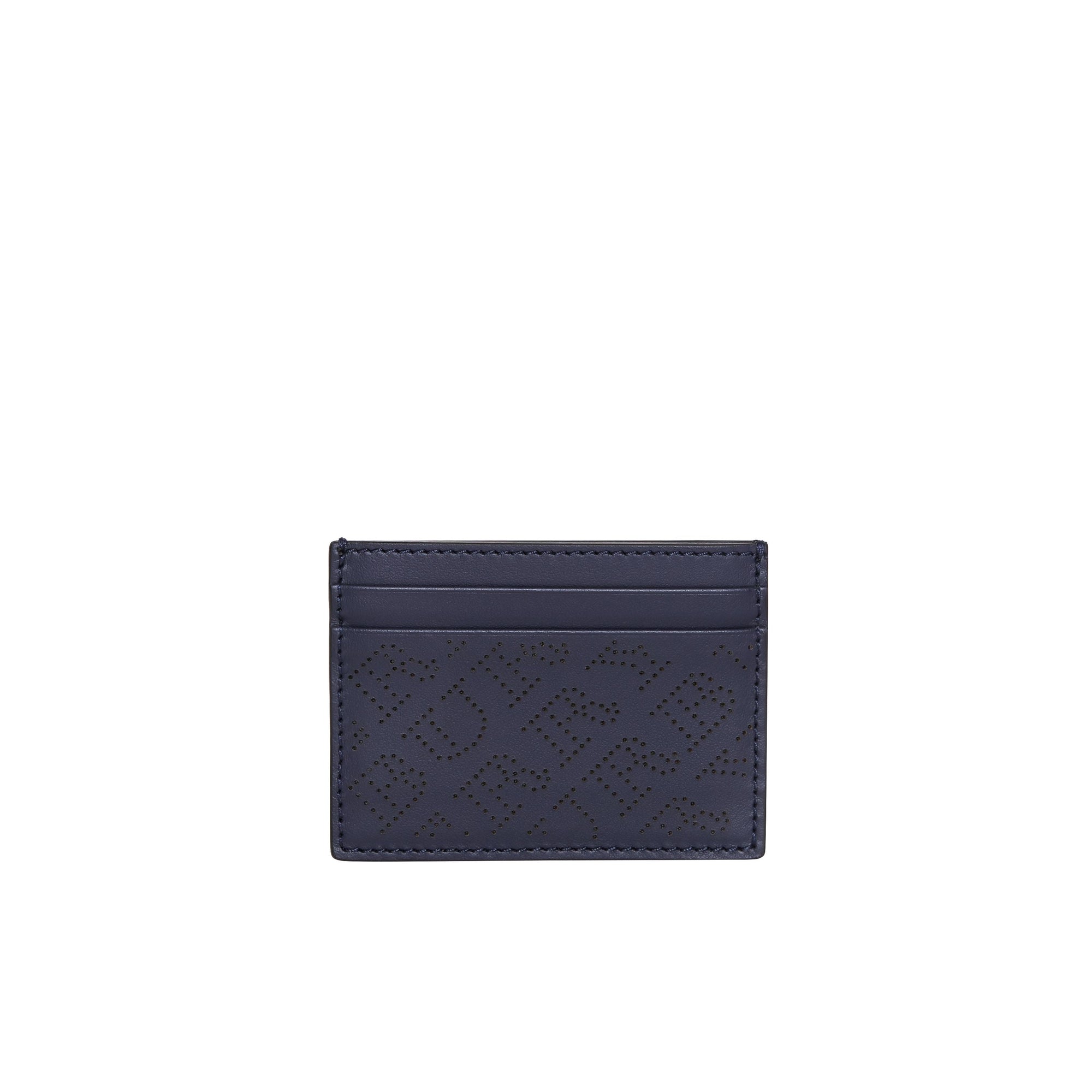 NAVY Porte-cartes en cuir avec logo perforé