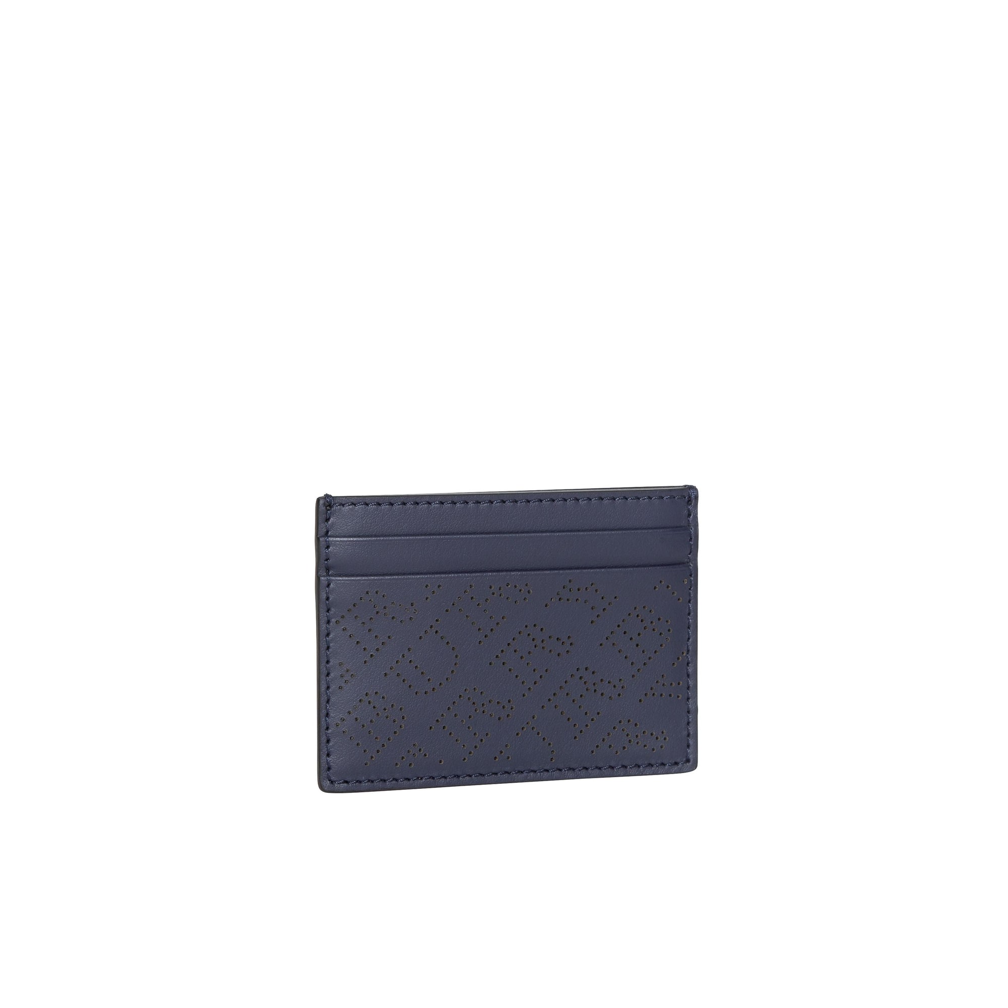 NAVY Porte-cartes en cuir avec logo perforé