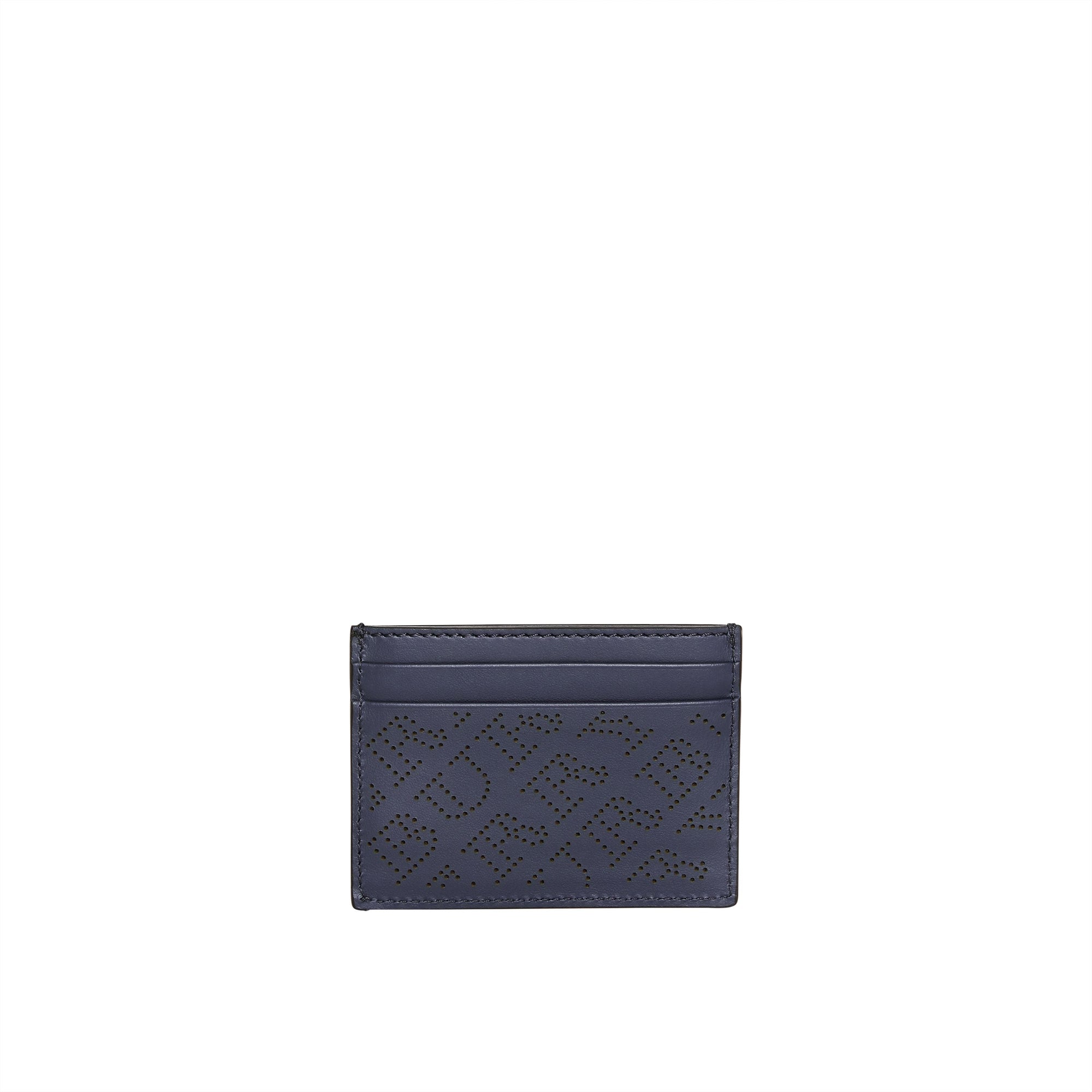 NAVY Porte-cartes en cuir avec logo perforé