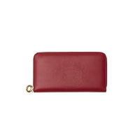 CRIMSON Portefeuille zippé en cuir bicolore avec écusson