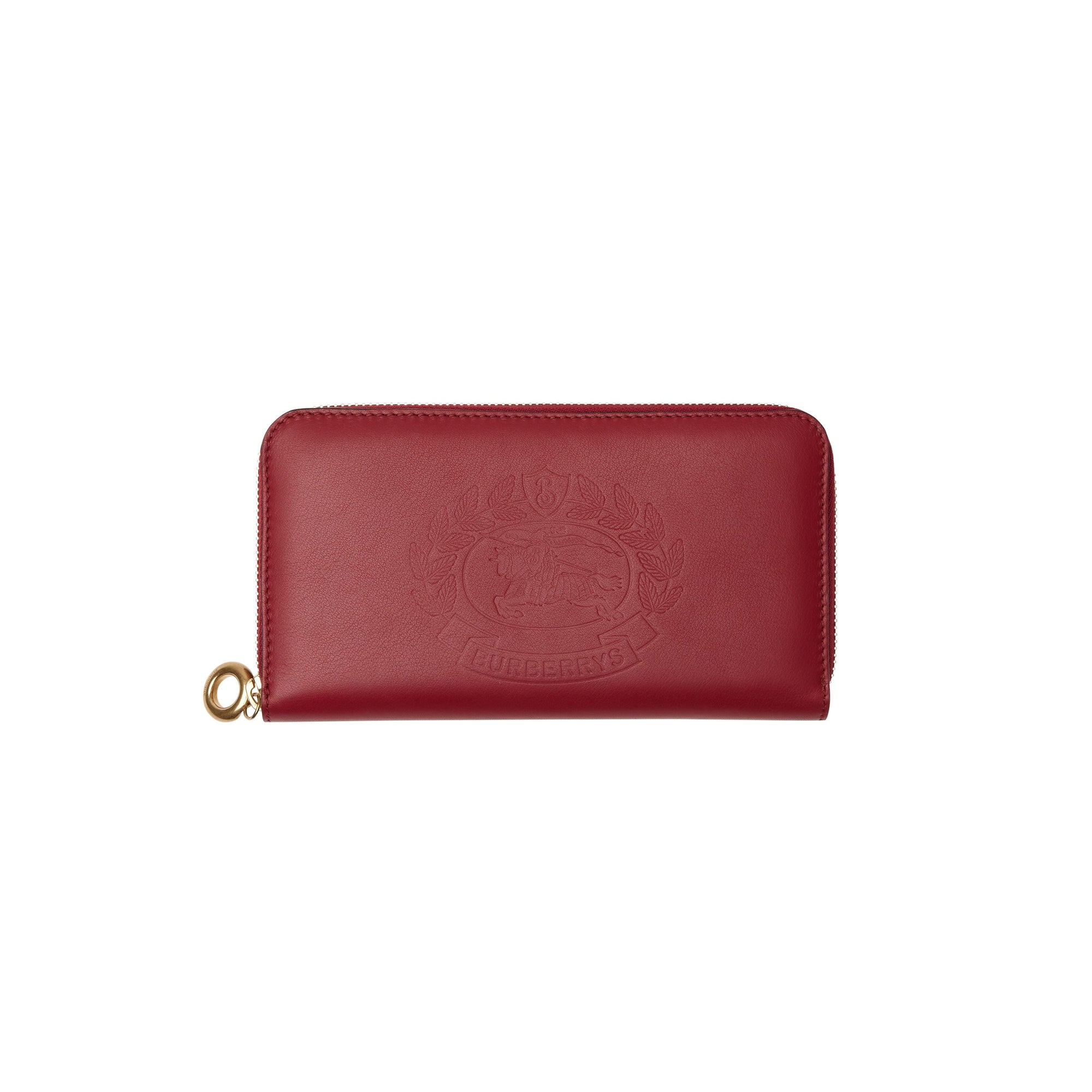 CRIMSON Portefeuille zippé en cuir bicolore avec écusson