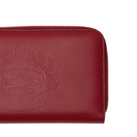 CRIMSON Portefeuille zippé en cuir bicolore avec écusson