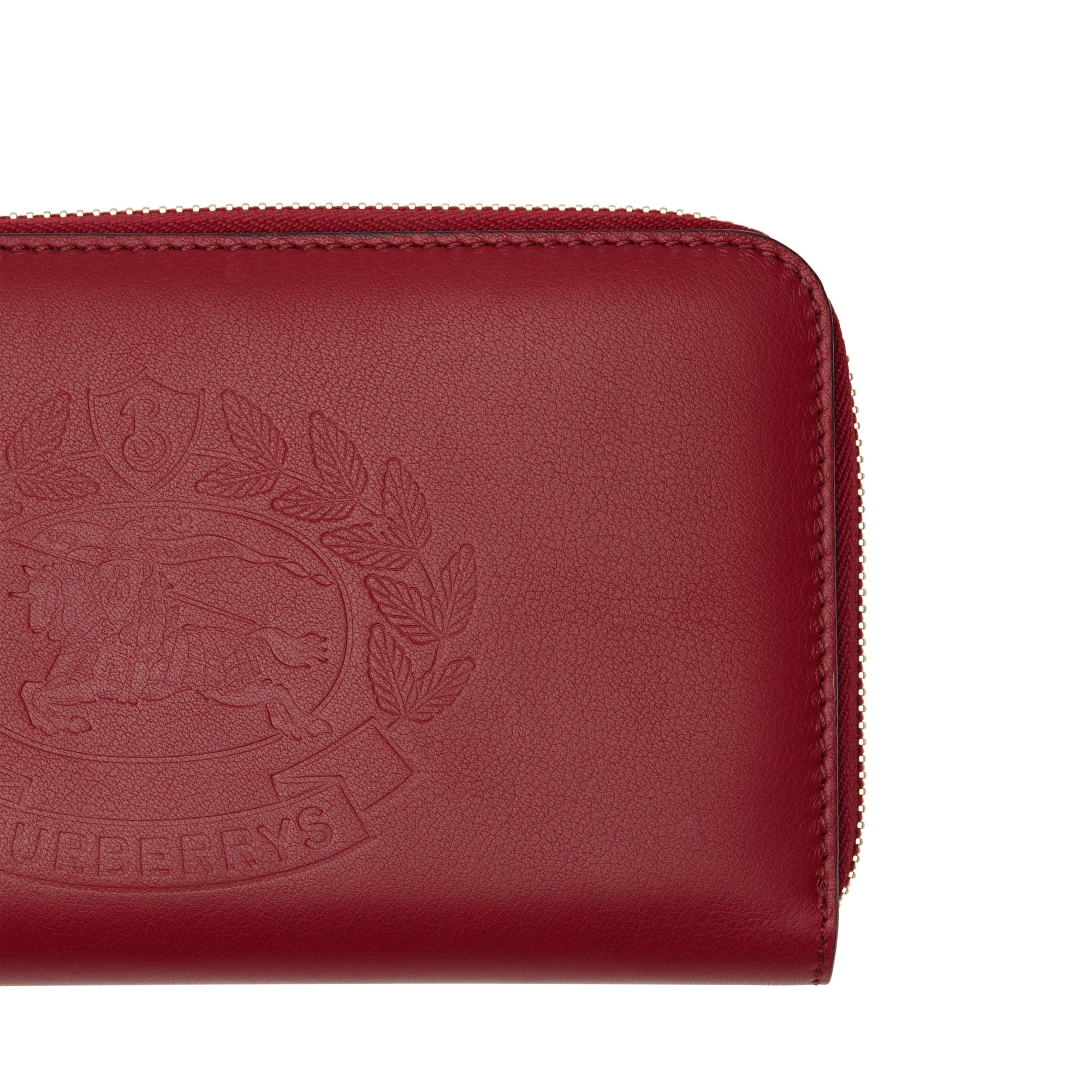 CRIMSON Portefeuille zippé en cuir bicolore avec écusson