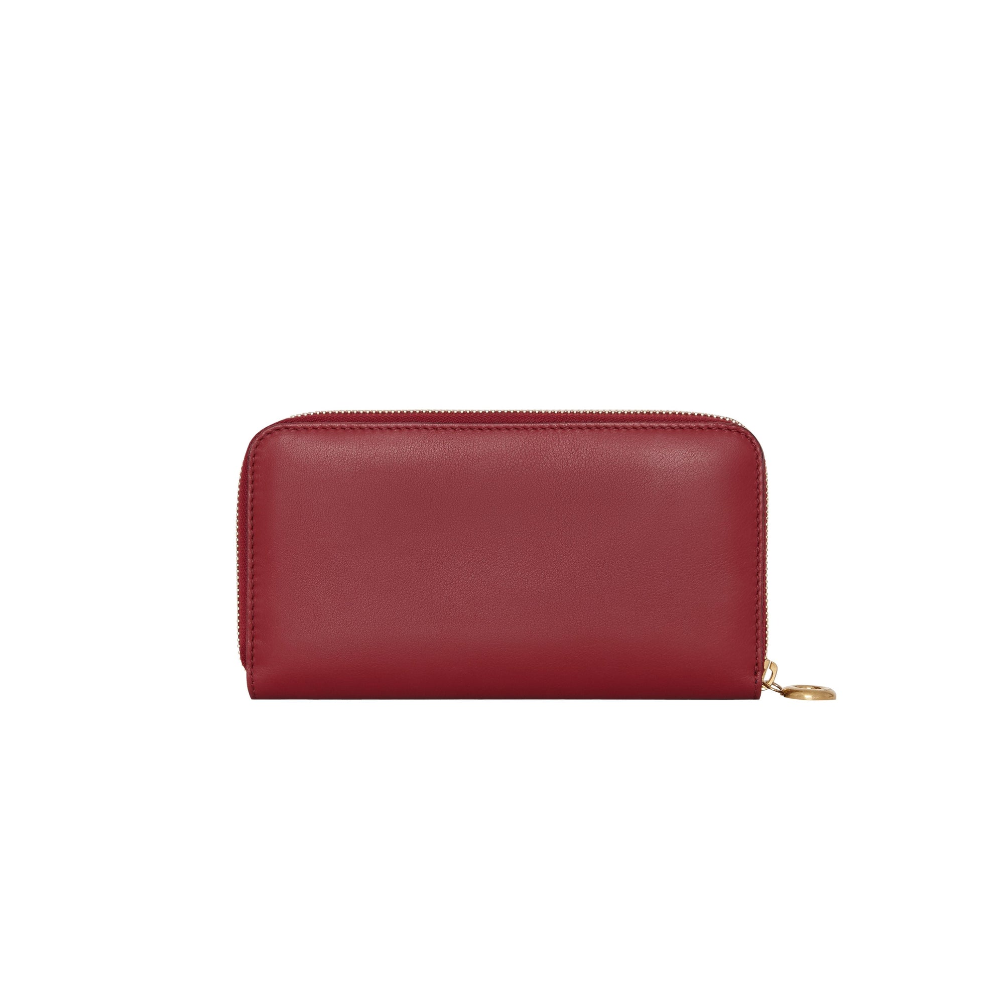 CRIMSON Portefeuille zippé en cuir bicolore avec écusson