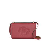 CRIMSON Portefeuille en cuir avec écusson estampé et sangle amovible